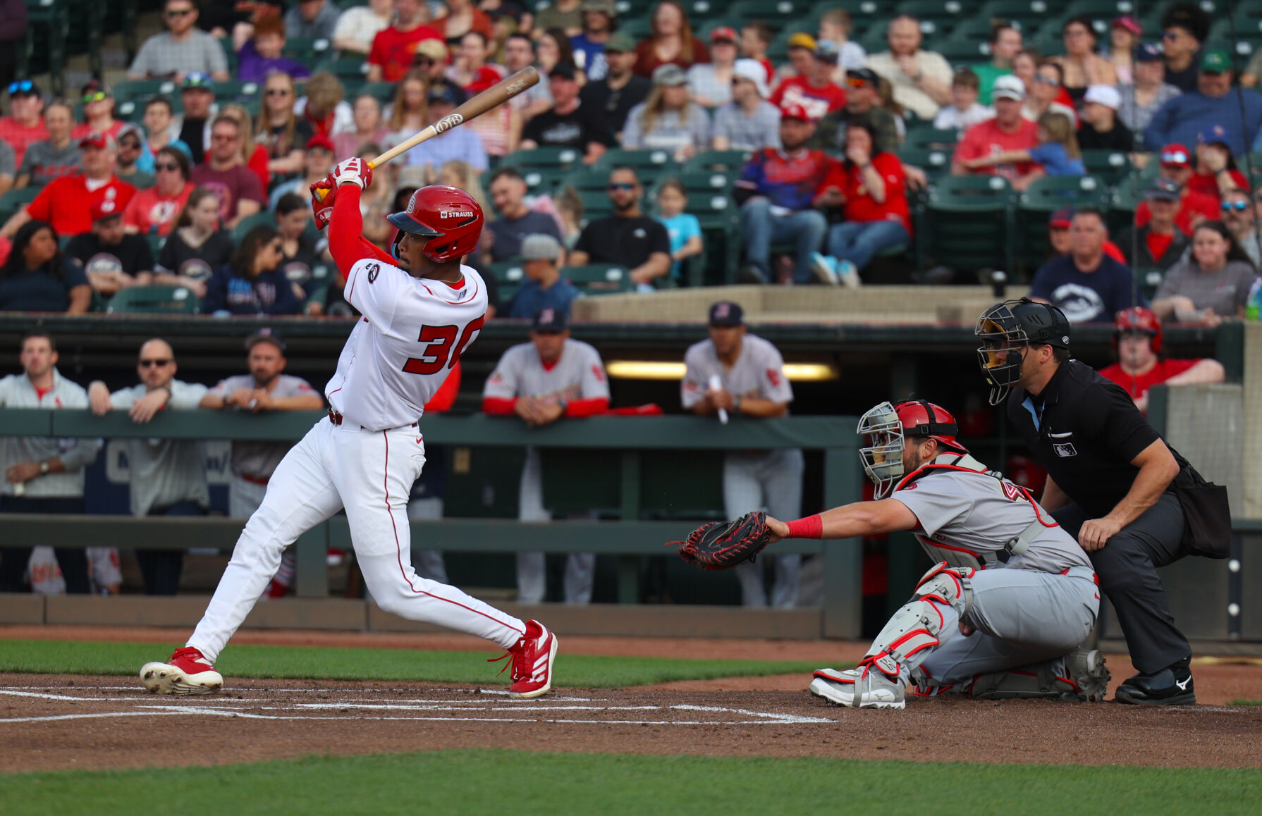 Will Benson swings at pitch.JPG